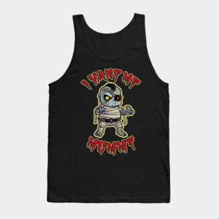 Halloween Cute Scary Mummy Tank Top